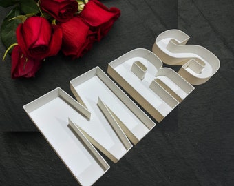 MRS fillable charcuterie letters , Wedding snack tray , Reusable white MR and MRS letters , wedding fillable appetizer letters , White trays