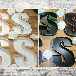 Letras rellenables para regalos de fiesta, regalo de cumpleaños para buzón, letras y números de charcutería, letras rellenables blancas, bandeja para servir cartas para bebé