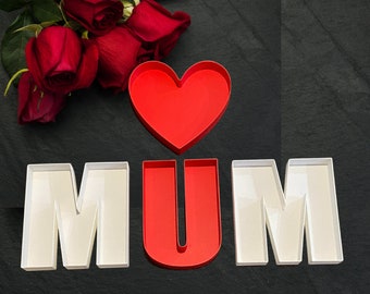 Mothers day fillable letters gift ,Love you mum charcuterie letters ,Reusable letter trays ,Mothers day gift box ,Mothers Day Platter Trays