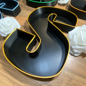 Letras y números rellenables para charcutería, letras rellenables negras, letras y números personalizados, letras de pastoreo personalizadas, bandejas de letras para platos