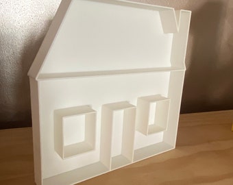 fillable letter charcuterie house , charcuterie letter House , white fillable letter house warming gift , fillable number box tray house