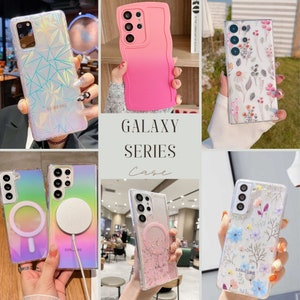 Cute Samsung Phone Case Cover for Galaxy S24 Ultra, S23 Ultra, S22 S21 Ultra, S24 S23 S22 S21 Plus, Holographic, Gradient, Floral, Cartoon