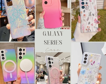 Cute Samsung Phone Case Cover for Galaxy S24 Ultra, S23 Ultra, S22 S21 Ultra, S24 S23 S22 S21 Plus, Holographic, Gradient, Floral, Cartoon