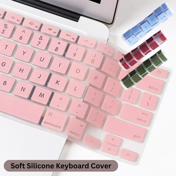 Silikon Keyboard Cover für MacBook Air 13 15, MacBook Pro 14 13 16 Zoll, Premium Keyboard Skin für A2941 A2681 A2442 A2337 2023 2022 M2