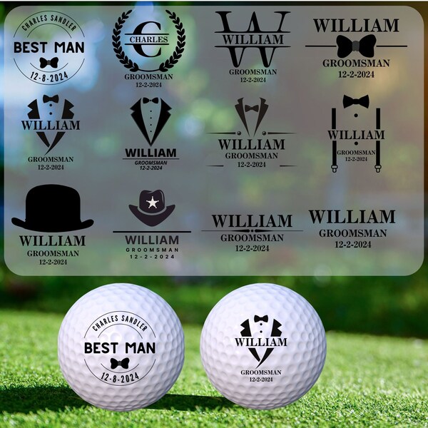 Pallina da golf personalizzata per il regalo dei testimoni dello sposo, pallina da golf proposta del testimone dello sposo, regalo dei testimoni dello sposo, proposta di pallina da golf personalizzata dei testimoni dello sposo, unica