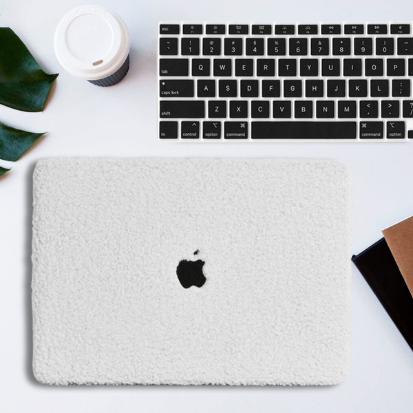 Adorable coque MacBook en peluche avec protection pour clavier pour MacBook Air 13 15, MacBook Pro 13 14 16 pouces, coque en peluche pour MacBook M3 M2 M1