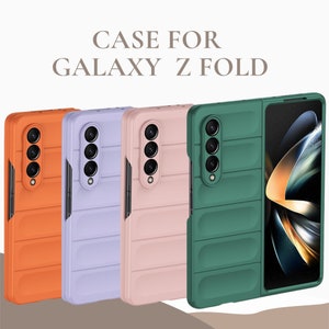 Phone Case For Samsung Galaxy Z Fold 5 Z Fold 4 Z Fold 3 Z Fold 2 Back Cover  Plating Single Sided Anti-Scratch Lines / Waves Marble Tempered Glass 2023  - US $19.99