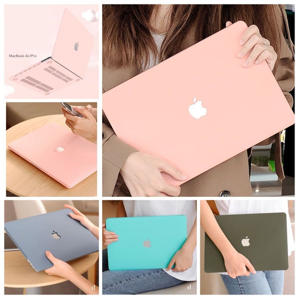 Frosted Matte MacBook Case for Macbook Air 13 15 MacBook Pro 13 14 16 inch Hard Laptop Cover, Keyboard Cover Cam Cover Trackpad Protector