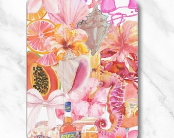 Lindo Ocean Shell Estética Scrapbook Funda para iPad con ranura para bolígrafo, Funda para iPad Pro, Funda para iPad Pro 12 11, iPad 10 9, iPad Air 5 4, iPad Mini