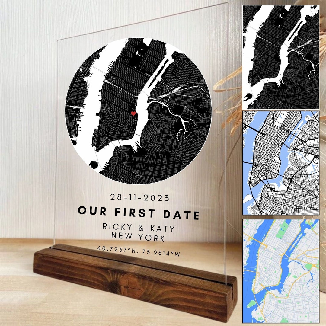 Personalised First Date Map Custom - Il 1080xN.5887961579 4r99 