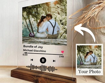 Personalized Song Plaque With Stand, Custom Album Cover Song Plaque, Music Plaque With Photo, Music Gift, Valentines Gift, Anniversary Gift