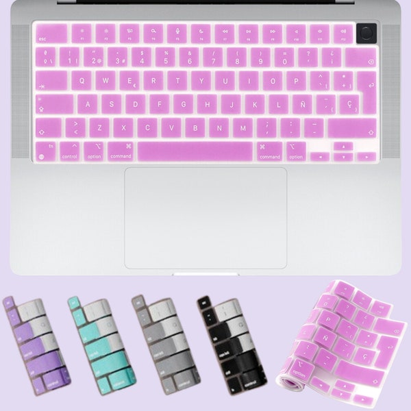 Keyboard Cover for MacBook Air 13 15, MacBook Pro 14 13 16 inches, Keyboard Skin for A2941 A2681 A2442 A2337 Mac Shortcut Sticker as option
