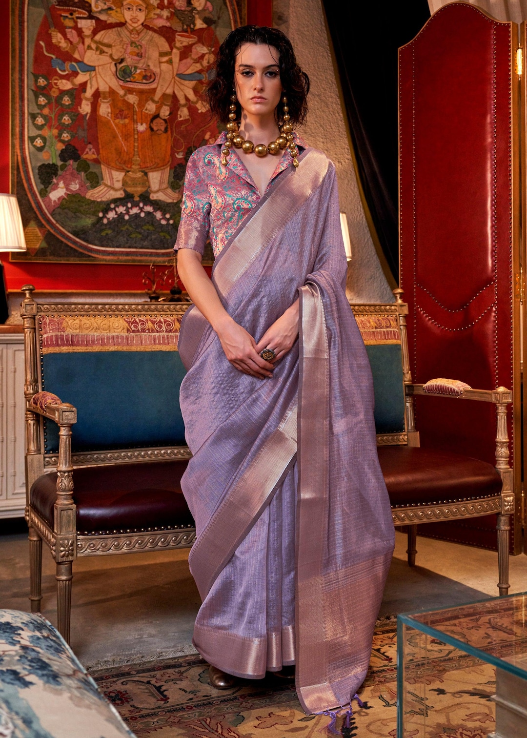 Purple Classic Loom Handloom Saree main image 0