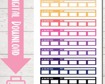 Printable Sticker Sheet Writers | Word Count Tracker | Author Stickers | Planner Sticker Word Count