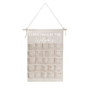 Personalised Christmas Advent Calendar | Christmas Advent Calendar | Christmas Calendar | Hanging Cotton Advent Calendar