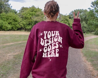 Maroon Crewneck - Etsy