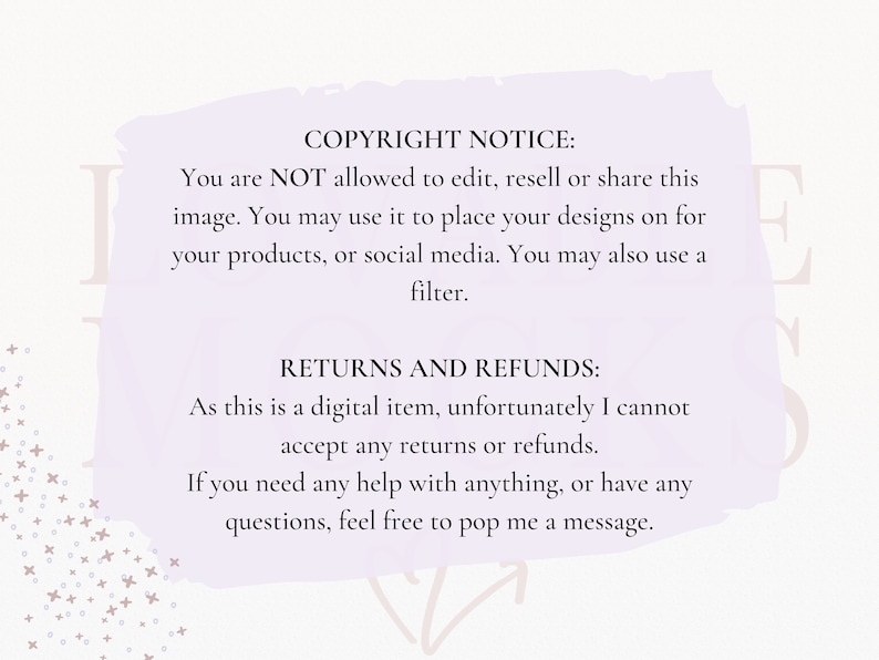 Op de afbeelding: Een paarse en witte tekstbox met de tekst "COPYRIGHT NOTICE:" en "RETURNS AND REFUNDS:"  Het is NIET toegestaan om deze afbeelding te bewerken, door te verkopen of te delen. Je mag deze afbeelding gebruiken om je ontwerpen op je producten of op sociale media te plaatsen. Je kunt ook een filter gebruiken. Omdat dit een digitaal item is, kan ik helaas geen retouren of restituties accepteren. Als je hulp nodig hebt met iets, of als je vragen hebt, neem dan gerust contact met me op.