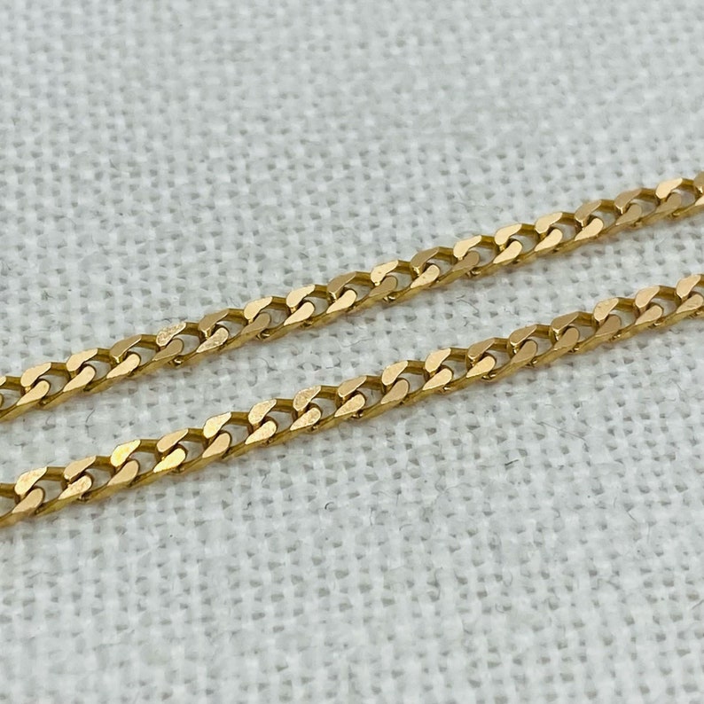 Flat Curb Chain Necklace Etsy