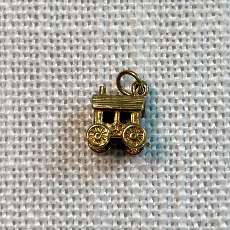 Traveller Caravan Gold Charm Etsy UK