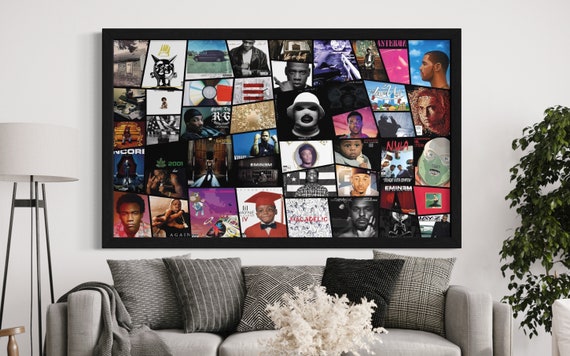 Rap Album Cover Collage Hip Hop Music Canvas Painting Wall Art - Etsy