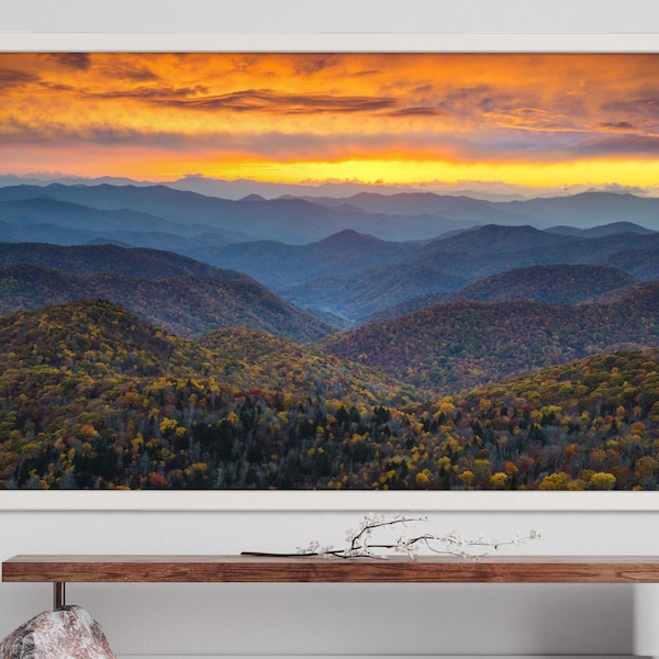 Blue Ridge Mountains Canvas Etsy