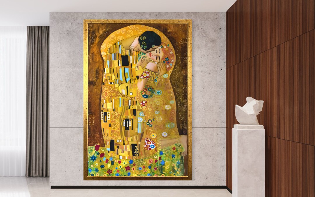 Gustav Klimt the Kiss Canvas Wall Art Print on Canvas ,modern Wall Art ...