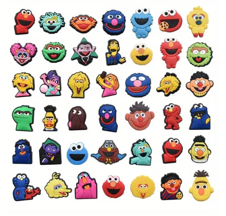 Sesame Street Characters Jibbitz Set 42piece Collection of Etsy