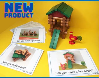 Lincoln Logs Challenge Cards: STEM Building Activity (PDF)
