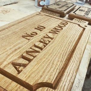 Oak house signs