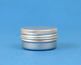 Pack of 15ml Aluminium Tins - Lip Balm Cosmetic Samples Screw Top