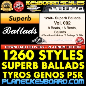 Styles for Yamaha Genos Tyros PSR-SX - 1260 Superb Ballads Styles for your Yamaha arranger keyboard