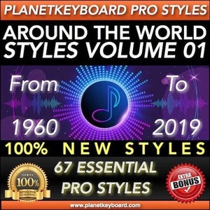 Styles Genos - Yamaha Tyros Styles - Yamaha PSR Styles - Around The World - 67 Essential Styles/Song Styles