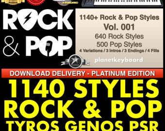 Styles for Yamaha Genos Tyros PSR-SX900 PSR-SX700 PSR-SX600 - 1140 Rock & Pop Styles for Yamaha arranger keyboards