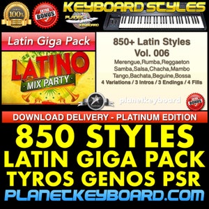 Styles for Yamaha Genos Tyros PSR-SX - 850 Latin Styles Latin GIGA Pack Latino Styles for your Yamaha arranger keyboard