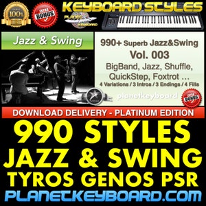 Styles for Yamaha Genos Tyros PSR-SX - 990 Jazz & Swing Styles for your Yamaha arranger keyboard