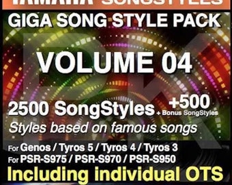 Stijlen Genos - Yamaha Tyros Stijlen - Yamaha PSR Stijlen - Giga Song Style Pack Volume 04 voor uw Yamaha PSR-SX900 PSR-SX700 Psr-SX600