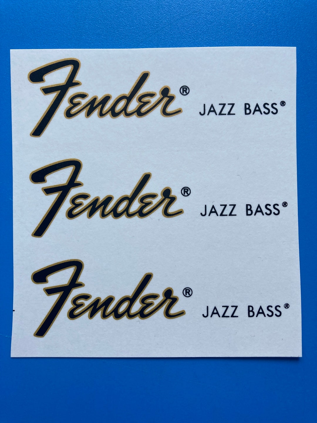 Perfect Gold Jazz Bass Decals Waterslide for Your Restoration Etsy