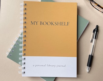 Personal Library Log Book, A5 Reading Journal, Bookshelf Tracker, Book Lover Gift
