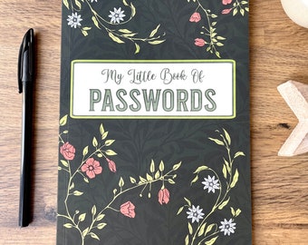 Agenda per password, formato A5 con motivo floreale, regalo per la mamma, registro di password con copertina morbida