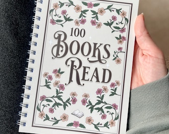 100 Books Read Journal, Cottagecore Floral Book record, Reading Log, Series Tracker A5 Spiral, Books Read This Year