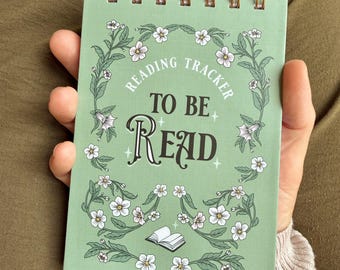 To Be Read Tracker, A6 Spiral Cottagecore Botanical Reading Log for Book Lovers.