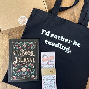 Geschenkdoos voor boekenliefhebbers, leesdagboek, draagtas boek, leesuitdaging bladwijzer, cadeau boekthema, cadeau-idee voor vriend