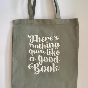 Book Tote Bag, Gift for Reader, Unique Present for Book Lover, Cotton Reusable Shopping bag, book lover or writer gift idea.