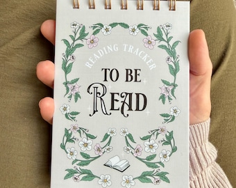 Hardcover To Be Read Tracker, A6 Spiral TBR Notebook, Cottagecore Botanical Reading Log, Stocking Filler for Book Lovers, Multi-Buy