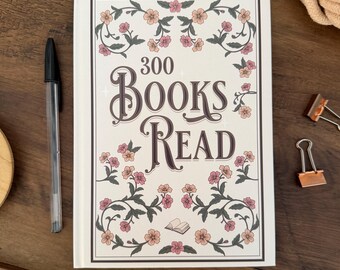 Hardback Reading Journal, 300 Books Read This Year, A5 Reading Tracker, Favourite Authors, Reading Lists, Series Tracker and More