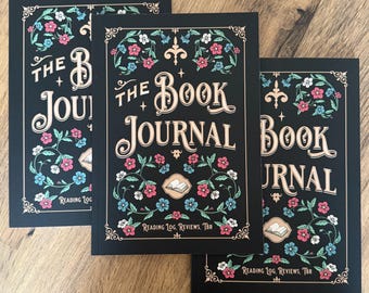 Reading Journal Set of 3, Book review Journal with prompts, TBR tracker, Reading Log, Botanical Cottagecore A5 Softcover, Book Lover Gift