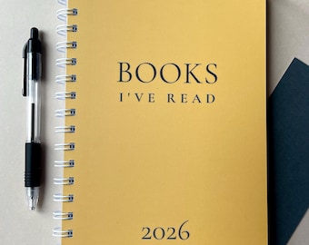Books Read in 2026 / 2027 Journal, Reading Log Notebook, Book Tracker Diary, Literature Record Planner, Minimalist Reader Keepsake