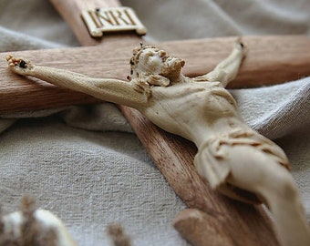 Handmade Wood Cross, Wooden Cross on Wall, Jesus Cross, Christian Cross, Catholic Art