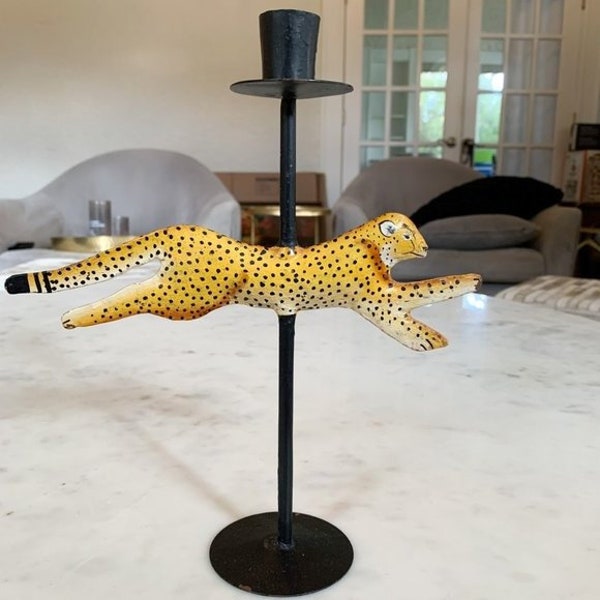 Leopard Candle Holder Etsy