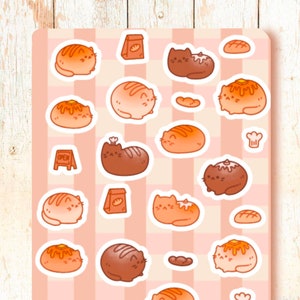 Cat-loaf sticker sheet - vinyl/matte A6.